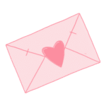 Envelope with heart seal