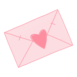 Envelope with heart seal